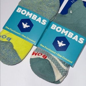 BOMBAS ANKLE SOCKS 2 pairs NEW